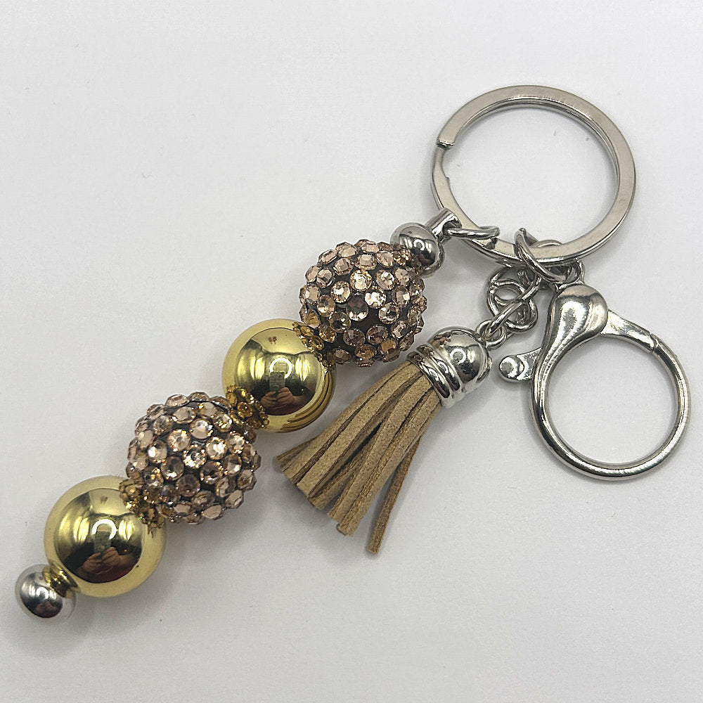 Sparkling and Mirror Gold Keyring