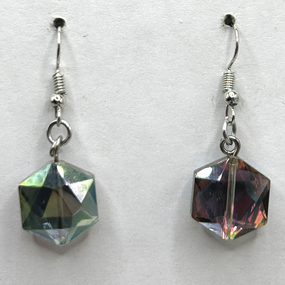 Multicolor Hexagon Earrings