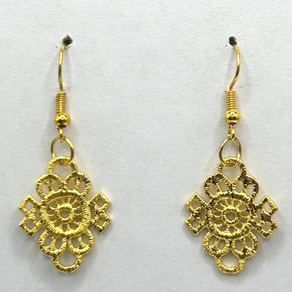 Floral Woven-Look Earrings