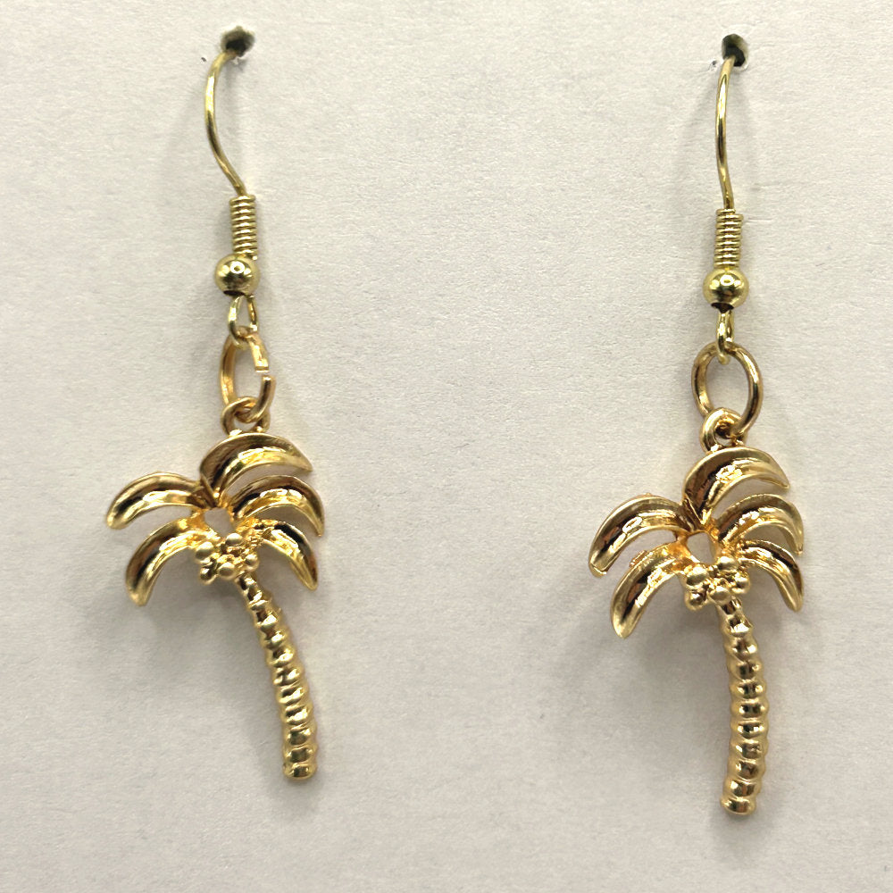 Gold Palm Tree Earrings