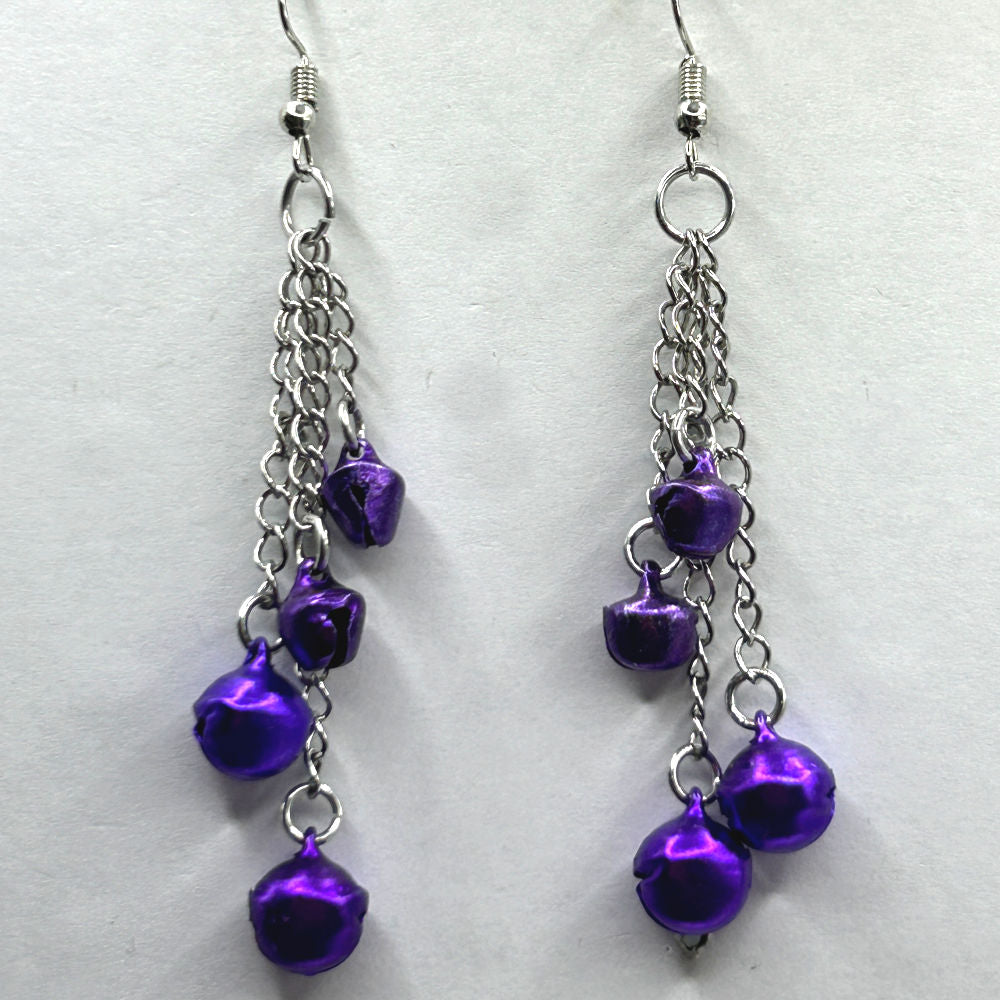 Purple Bell Earrings