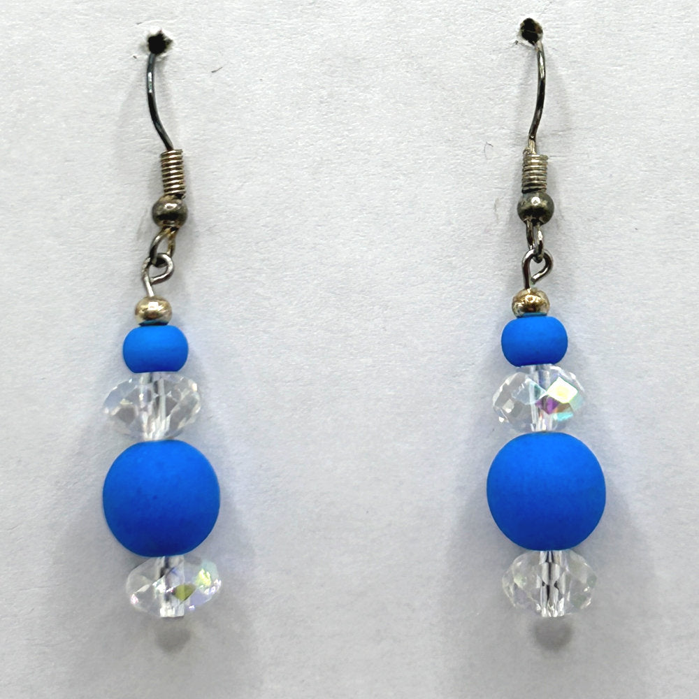 Bright Blue Sparkle Earrings
