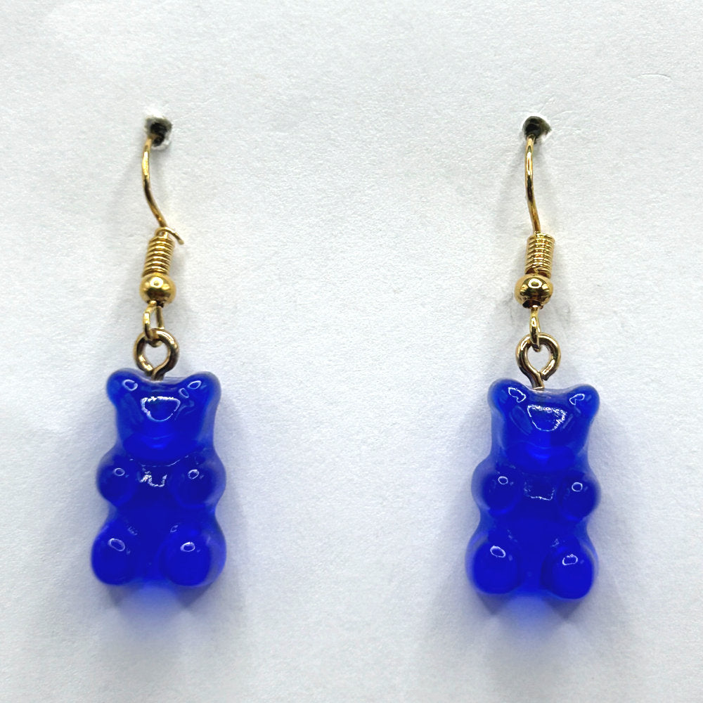 Royal Blue Gummy Bear Earrings