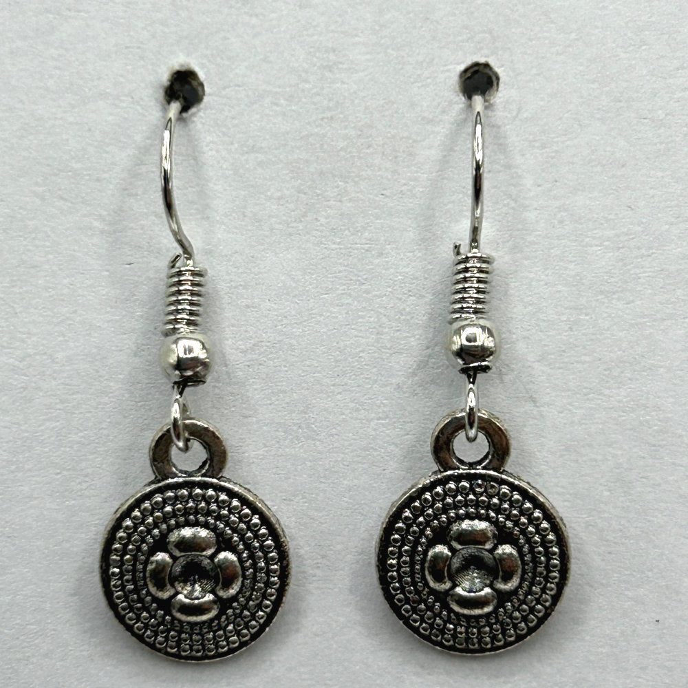 Tiny Medallion Earrings