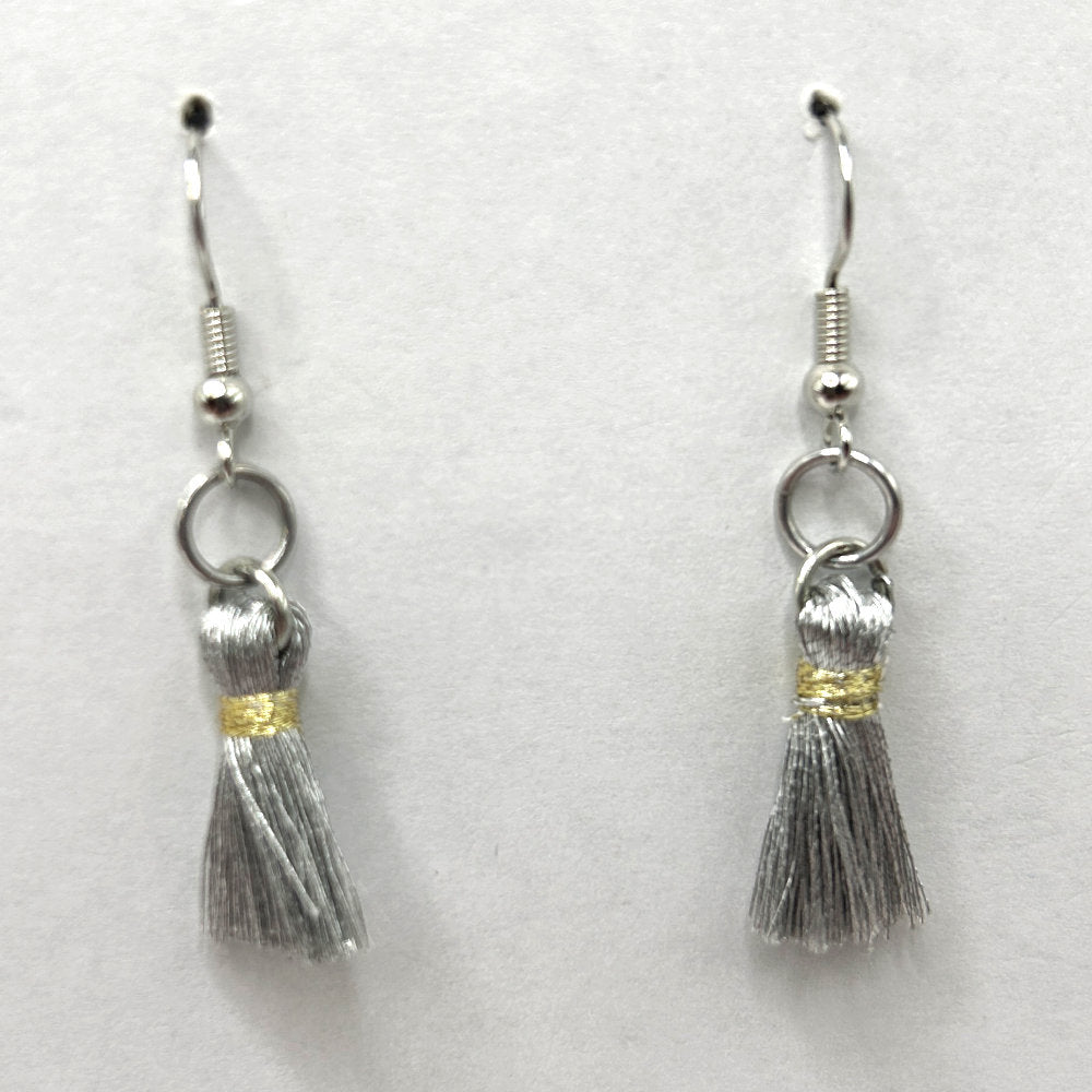 Small Silver Tassel Earrings