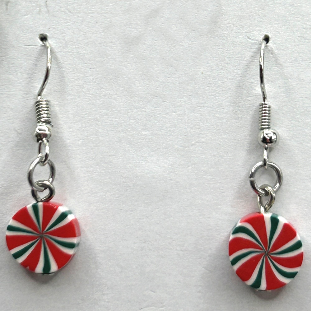 Small Peppermint Candy Earrings