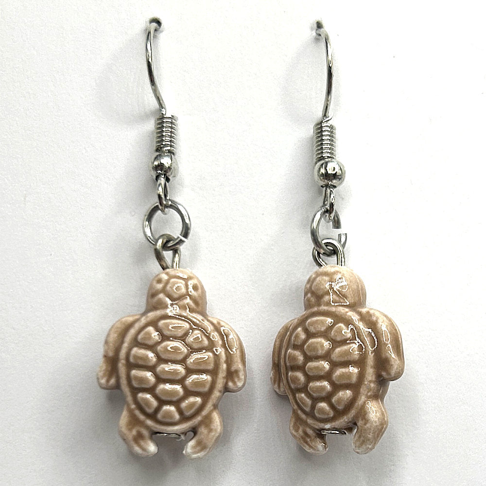 Brown Turtle Earrings