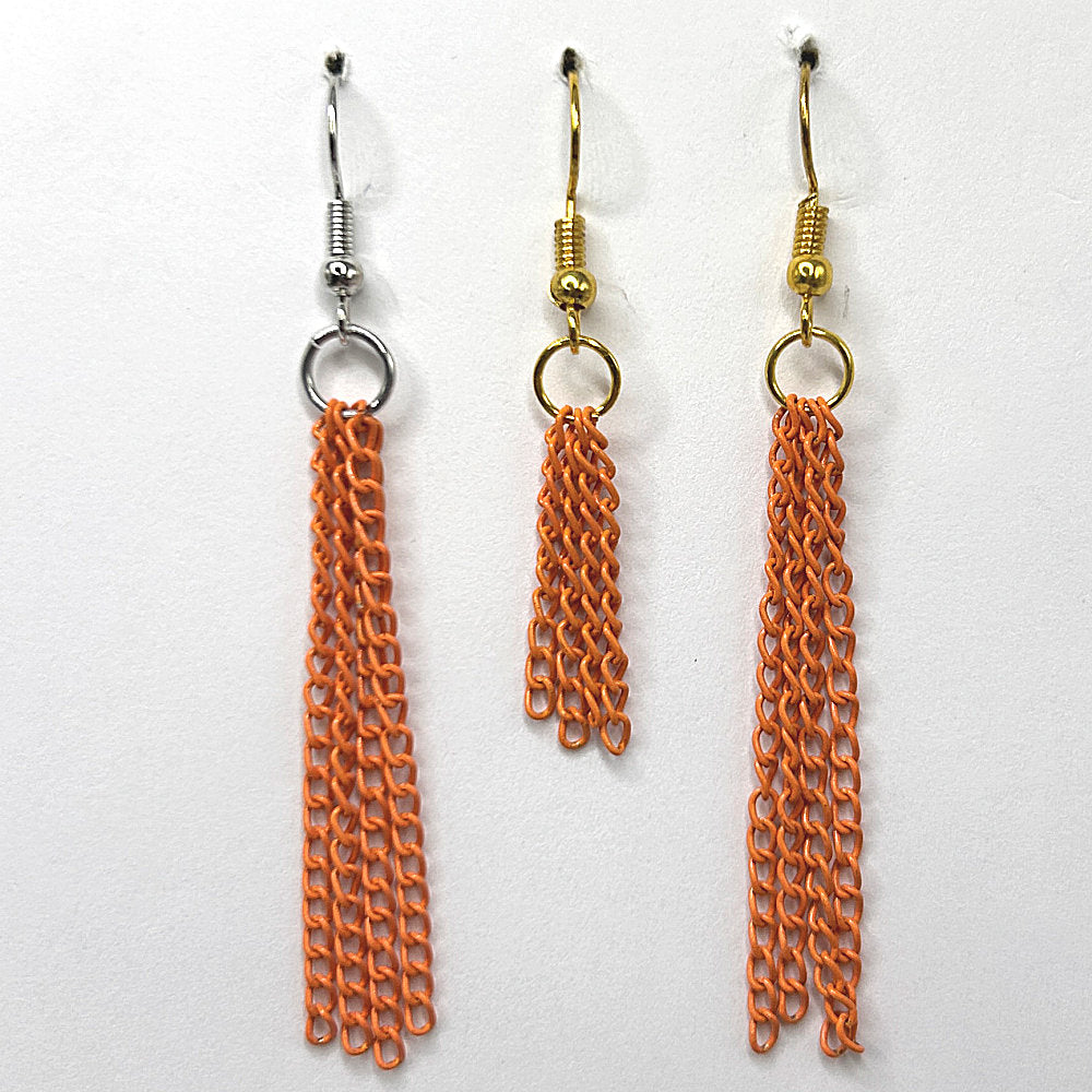 Orange Chains Earrings
