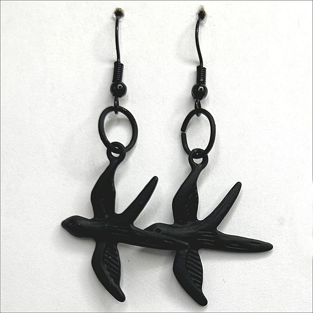 Black Bird Earrings
