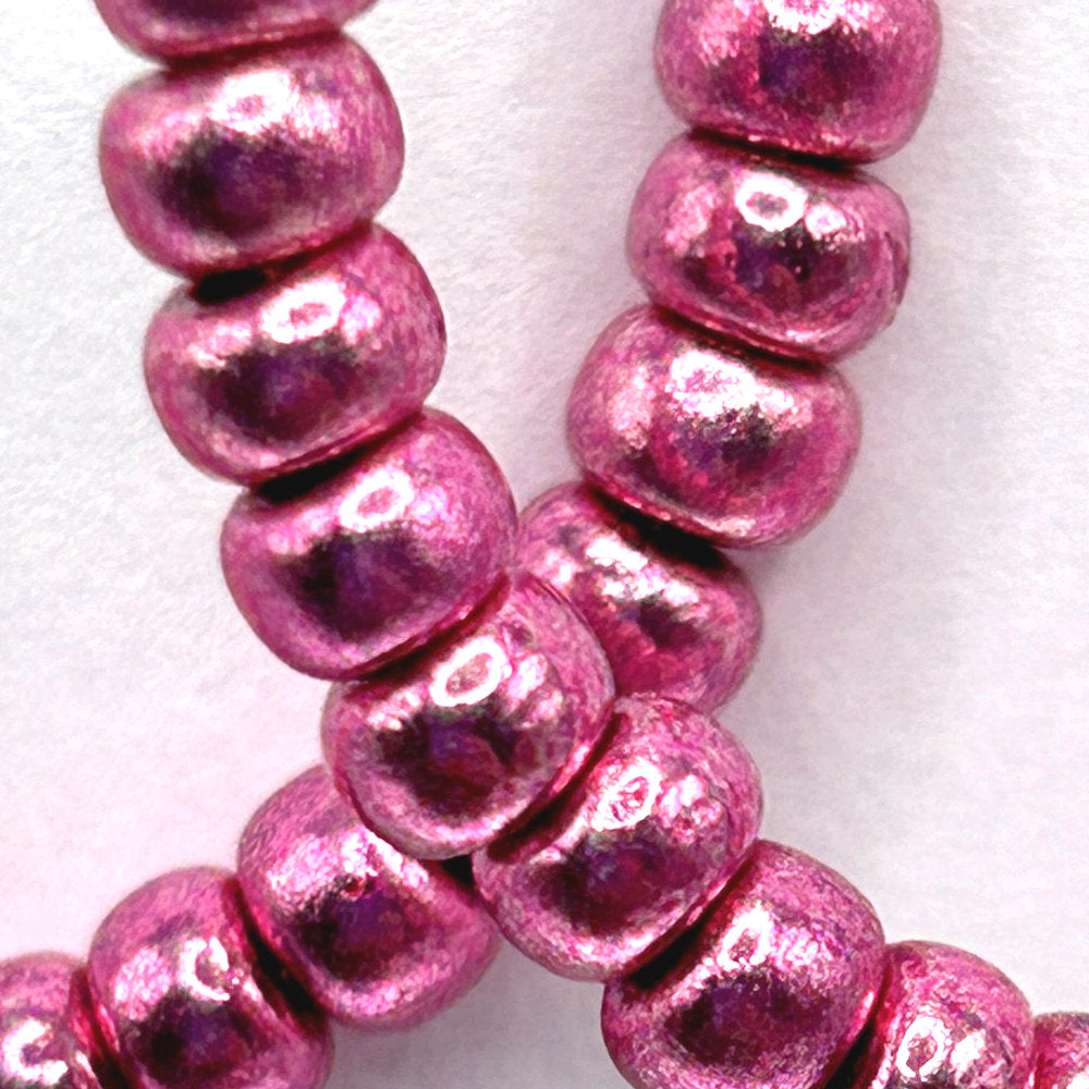 Metallic Pink Large Loop Earrings