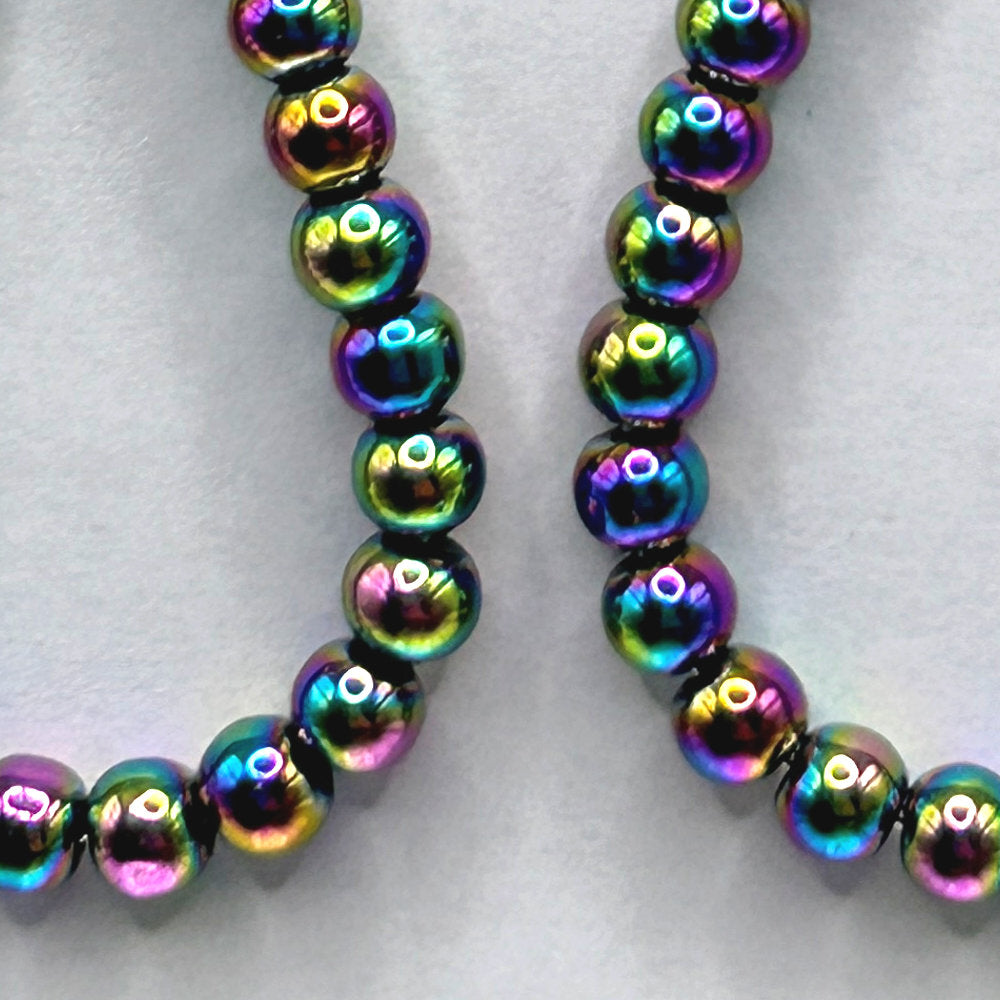 Multicolor Metallic Teardrop Loop Earrings