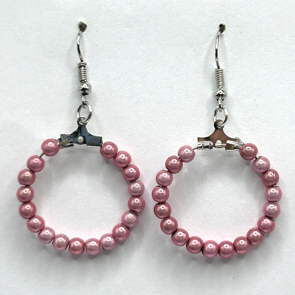 Magic Pink Small Loop Earrings