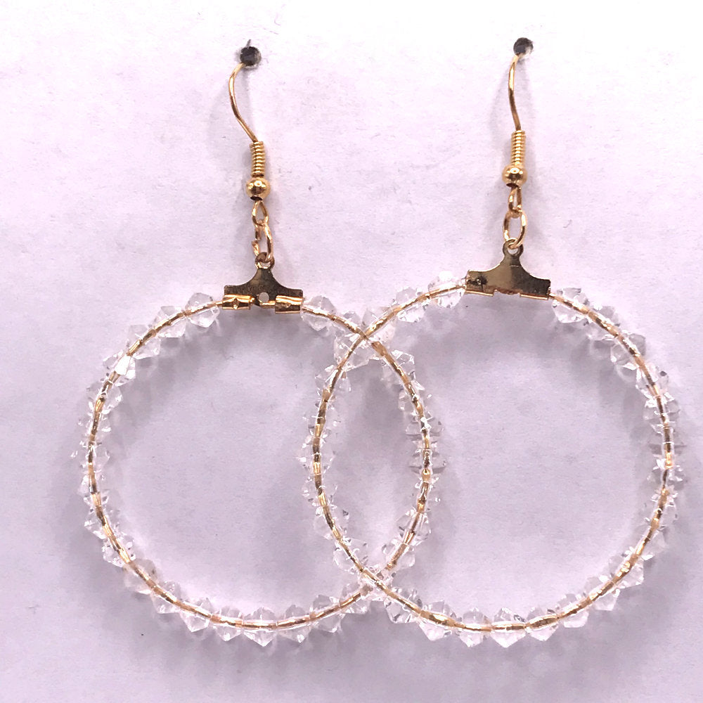 Clear Large Loop Earrings