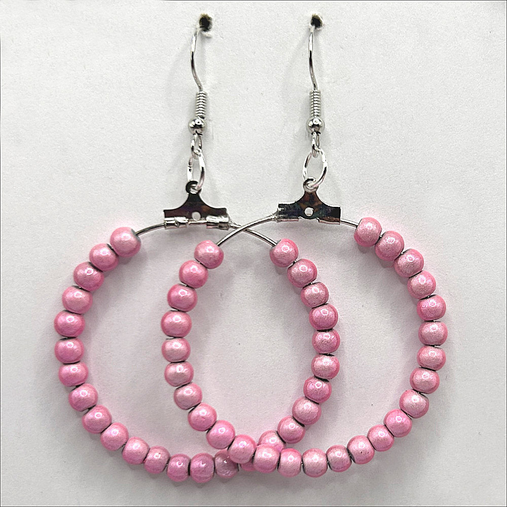 Magic Pink Large Loop Earrings