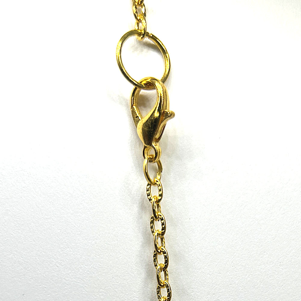 Red Glass and Golden Accent Necklace