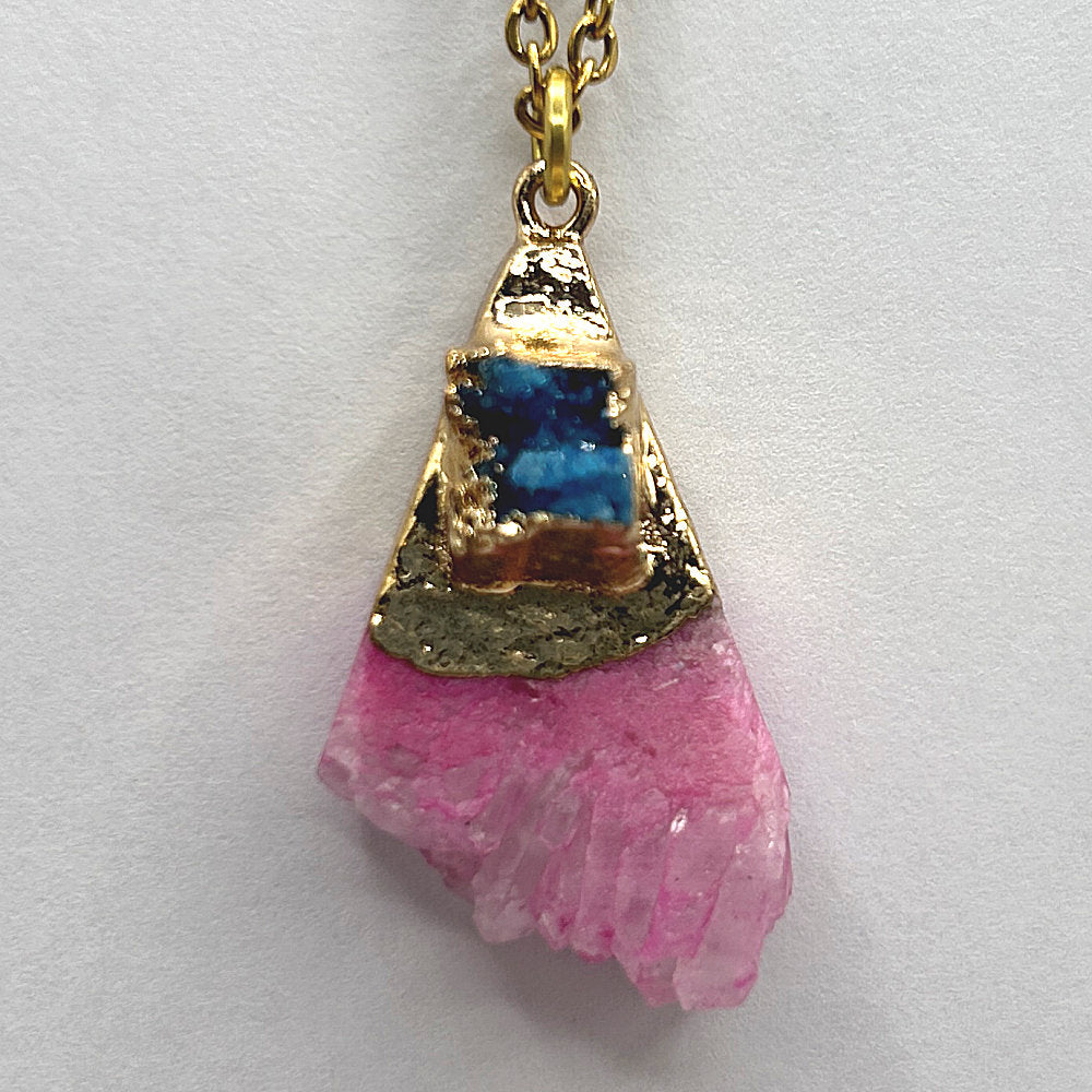 Pink and Blue Nugget Pendant
