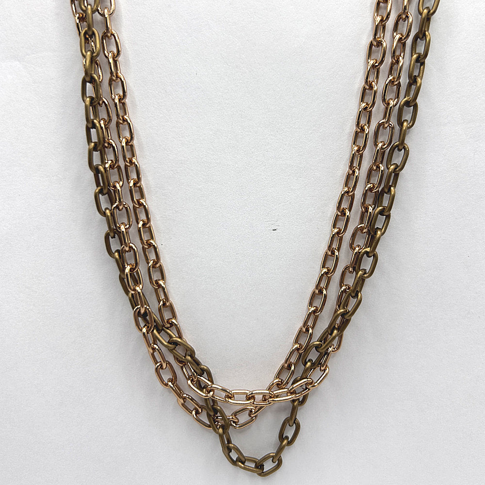 Triple Brown Lightweight Necklace