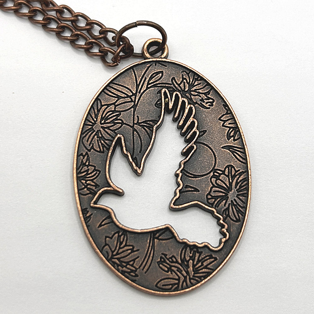 Copper Cutout Bird Pendant