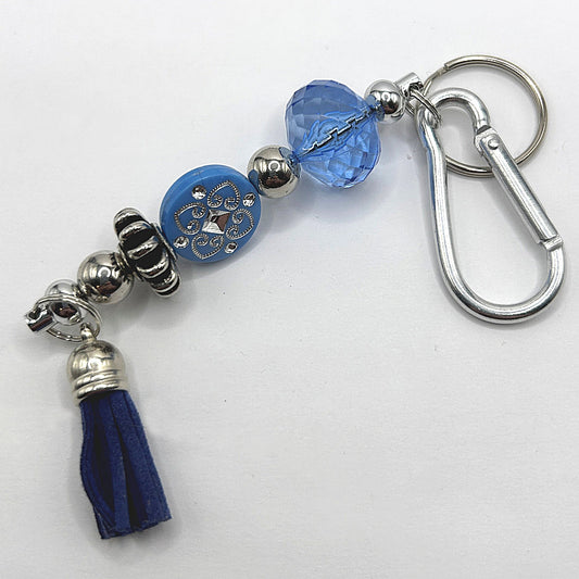 Blue and Silver Keyring