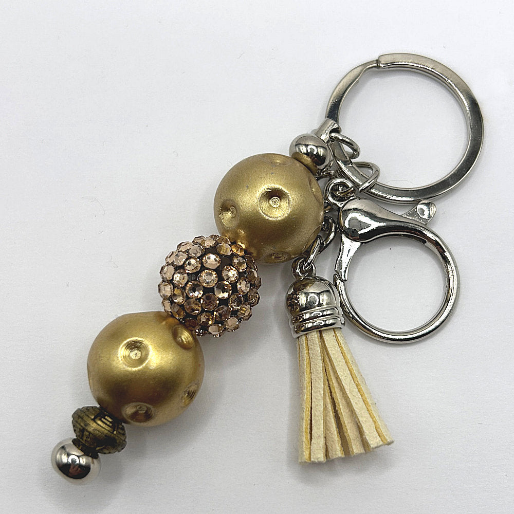 Gold and Sparkles Keyring