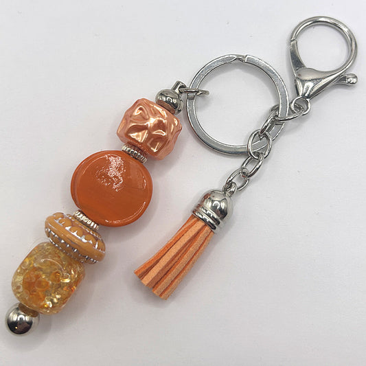 Mixed Sparkling Orange Keyring