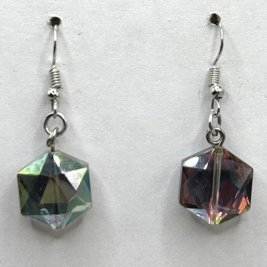 Multicolor Hexagon Earrings