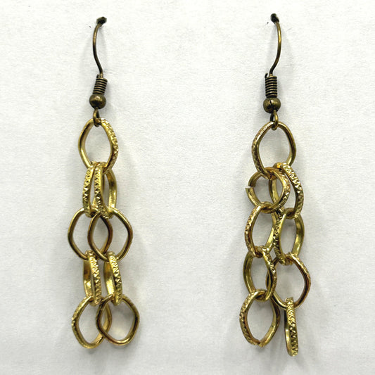 Brass Chain Dangle Earrings
