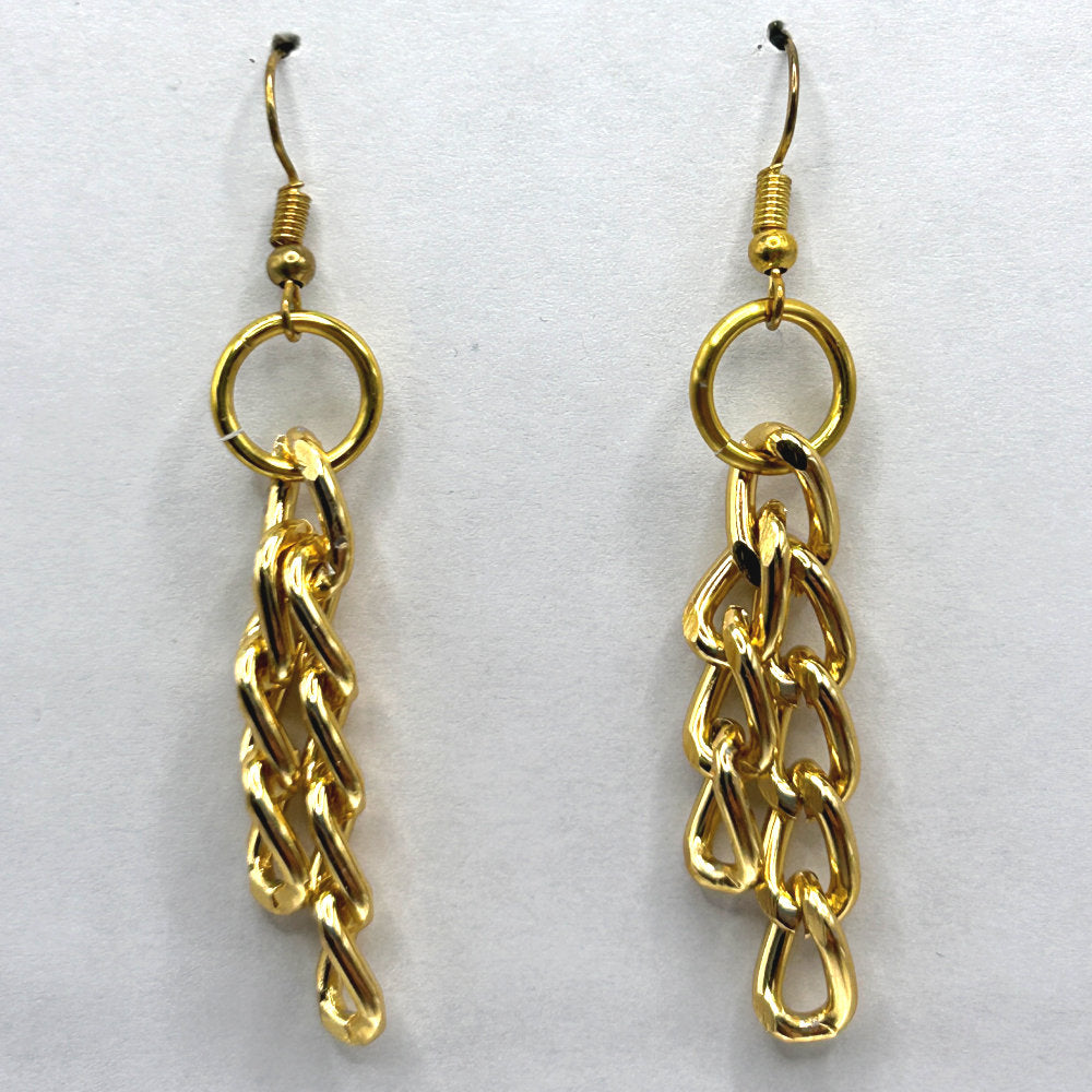 Golden Chain Dangle Earrings