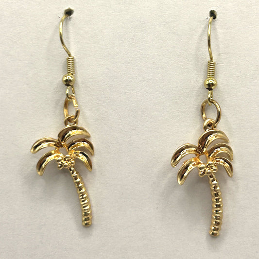 Gold Palm Tree Earrings