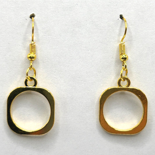 Golden Square Earrings
