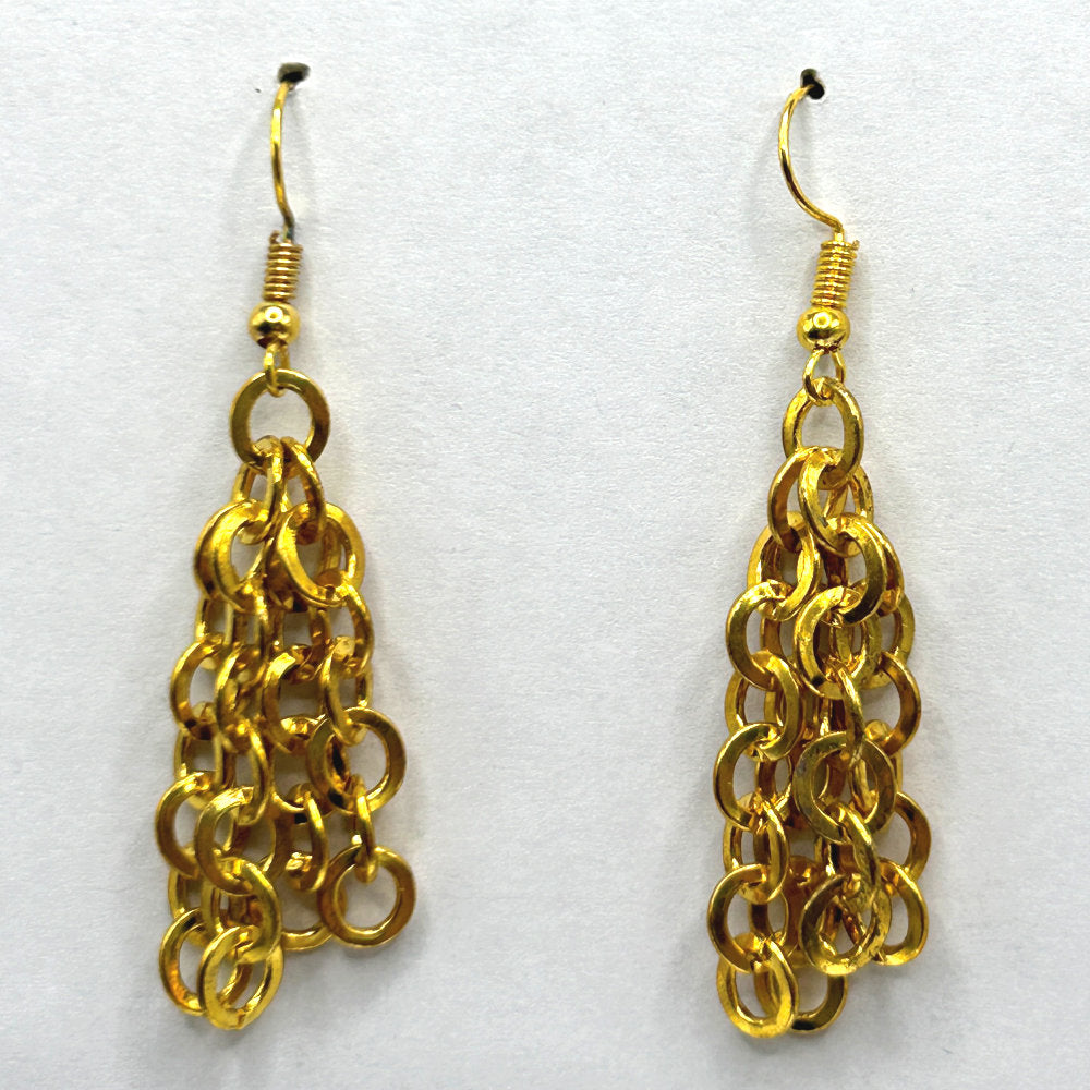 Golden Multi-Chain Earrings