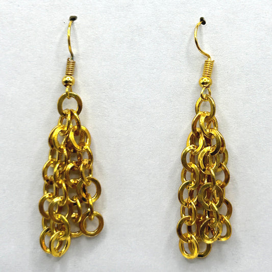 Golden Multi-Chain Earrings
