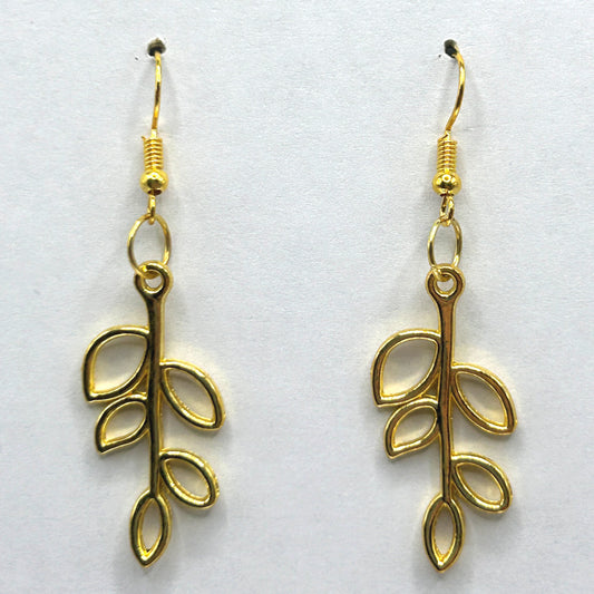 Golden Open Branch Earrings