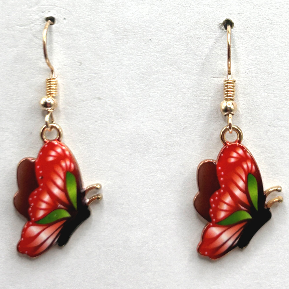 Red Butterfly Earrings