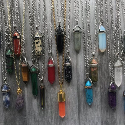 Point Pendant Necklace - Stone