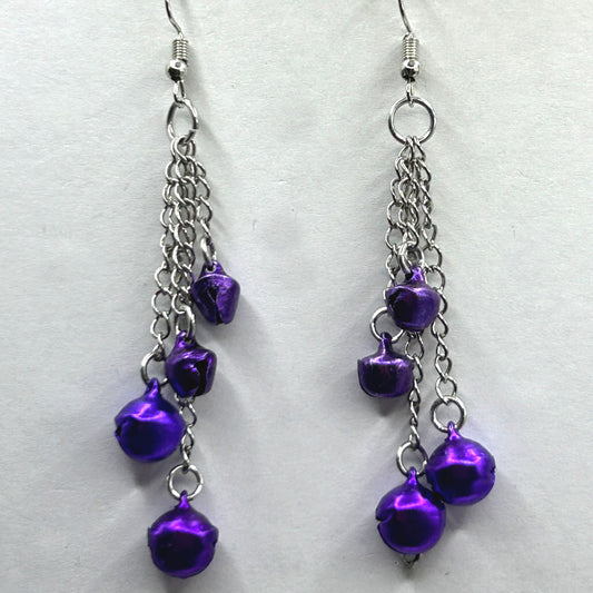 Purple Bell Earrings