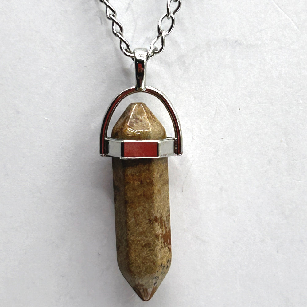 Point Pendant Necklace - Stone