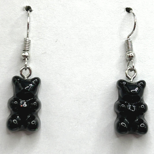 Black Gummy Bear Earrings