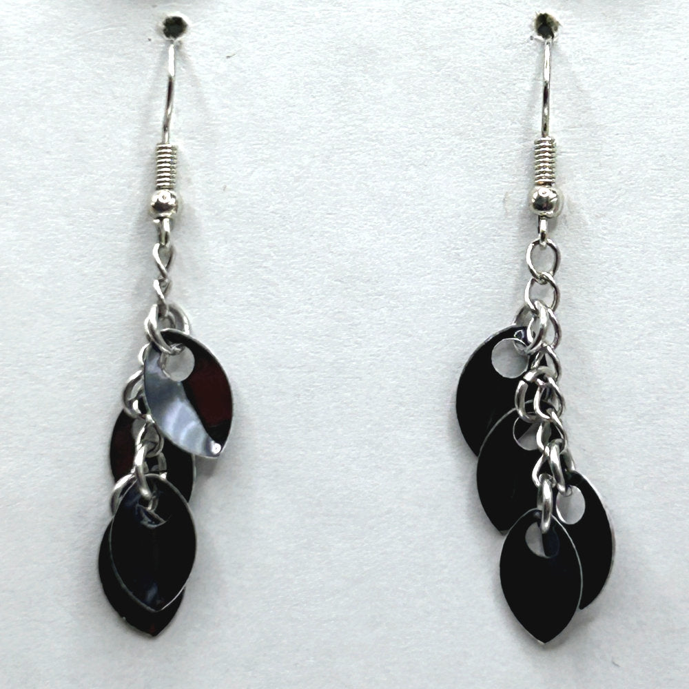Black Tag Earrings