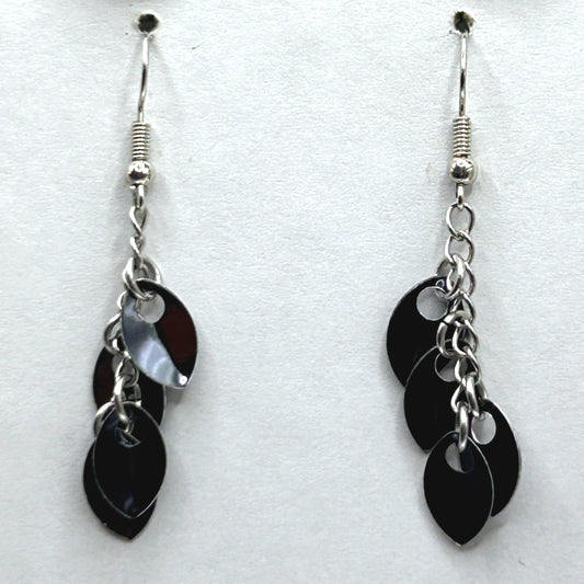 Black Tag Earrings
