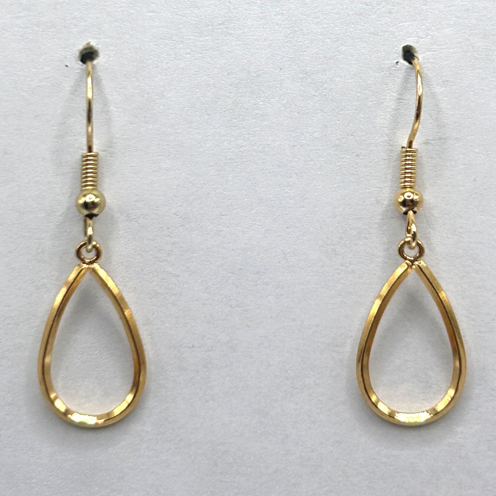 Small Golden Teardrop Earrings