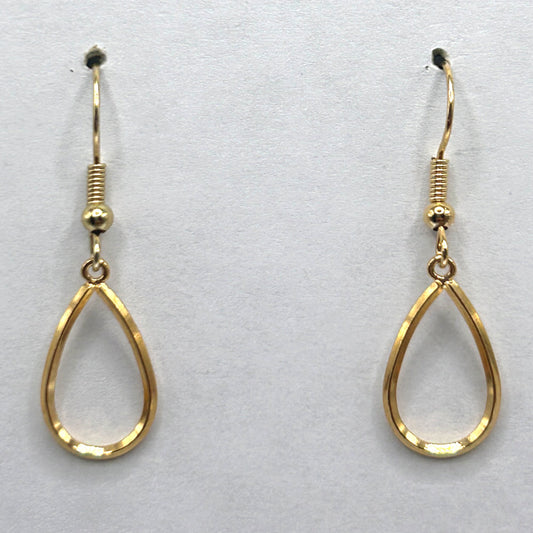 Small Golden Teardrop Earrings