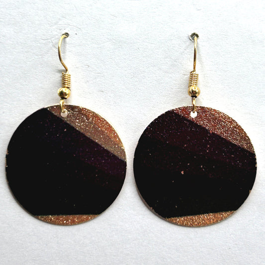 Textured Metal Disc Earrings