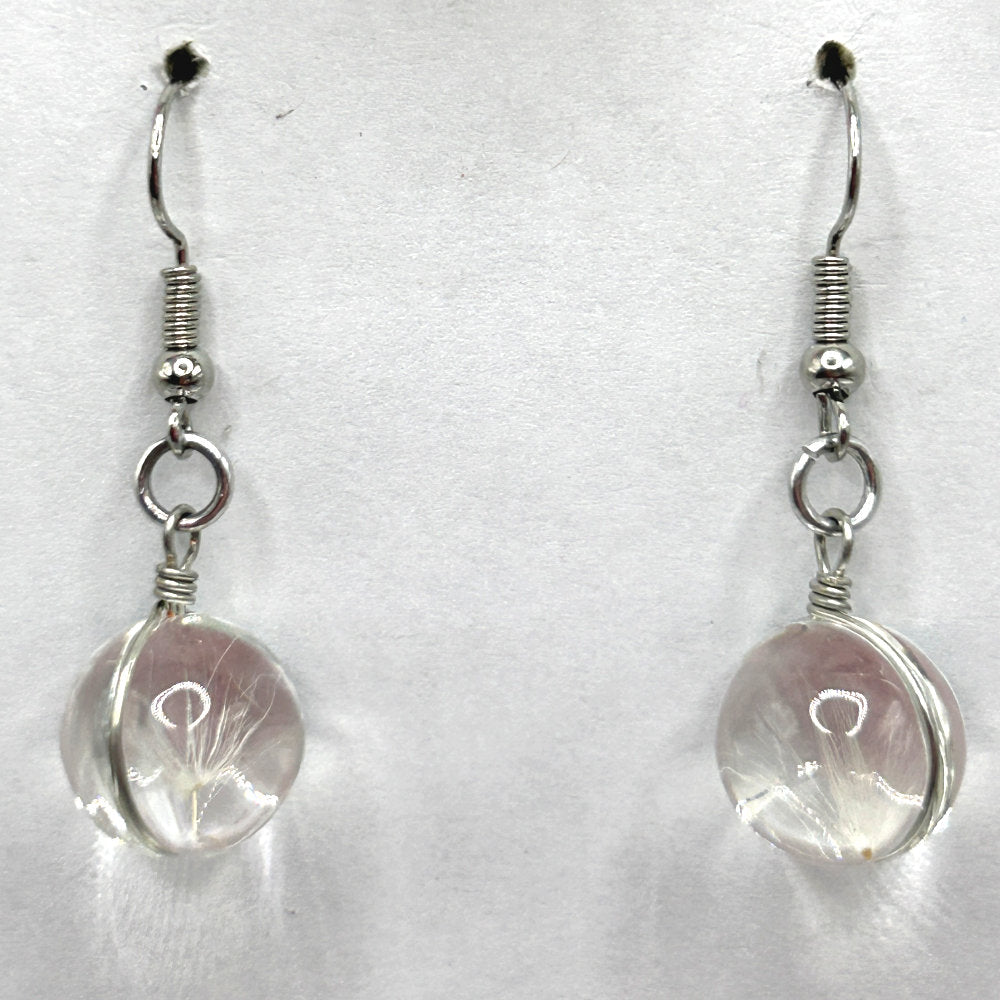 Wisp Glass Ball Earrings