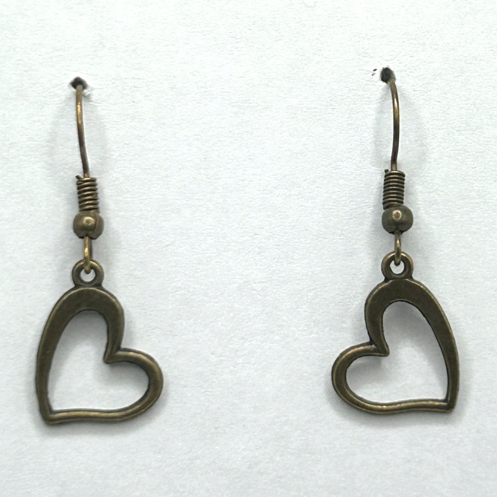 Bronze Heart Earrings