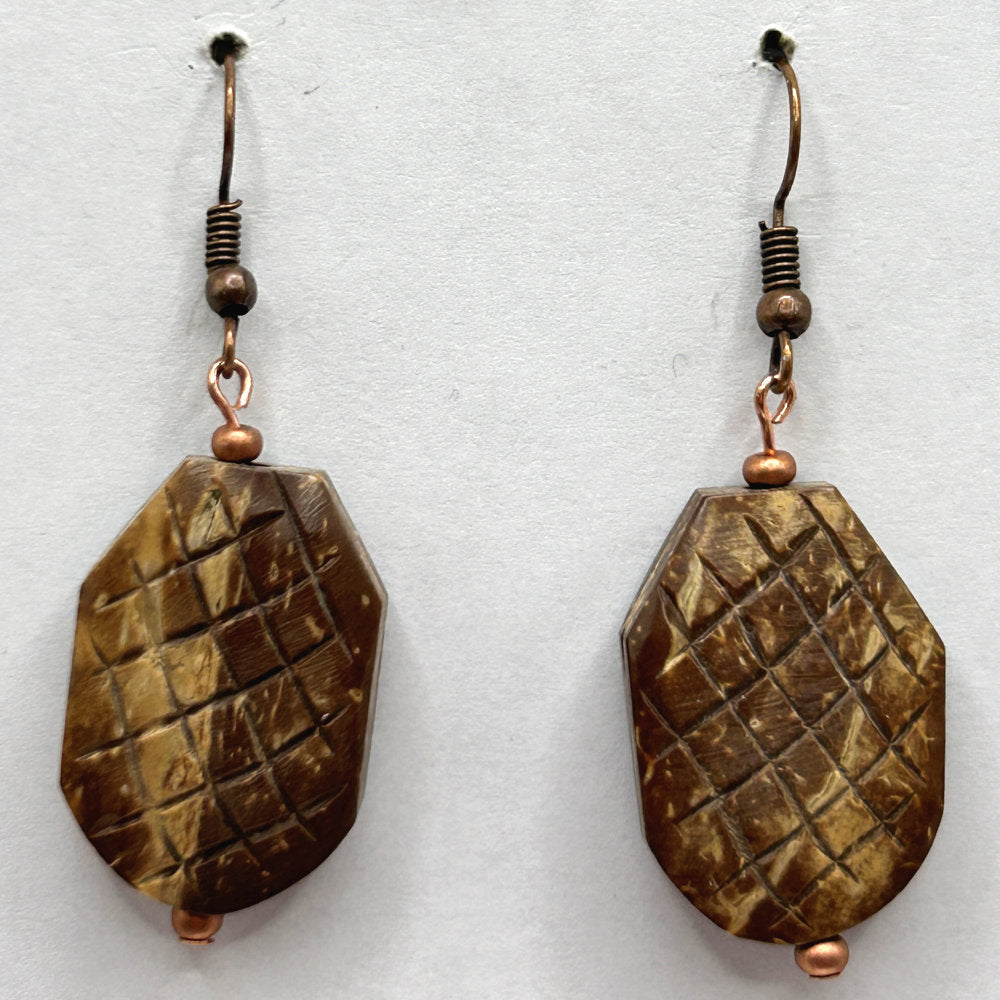 Pineapple Wood Earrings