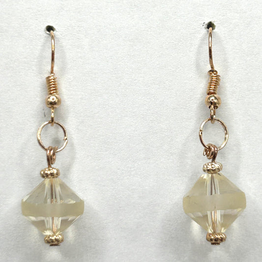 Large Clear Bicone Drop Earrings