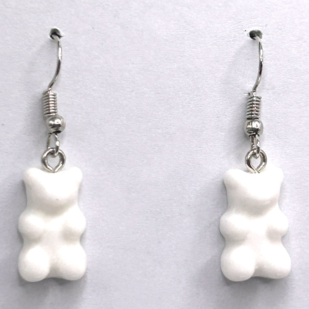 White Gummy Bear Earrings