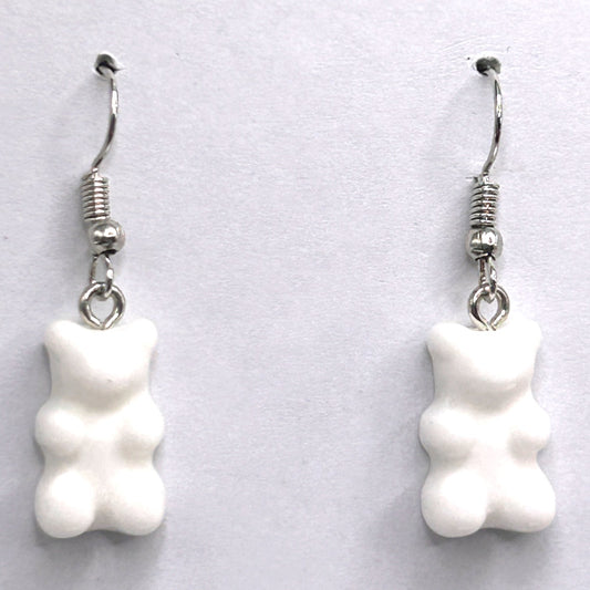 White Gummy Bear Earrings