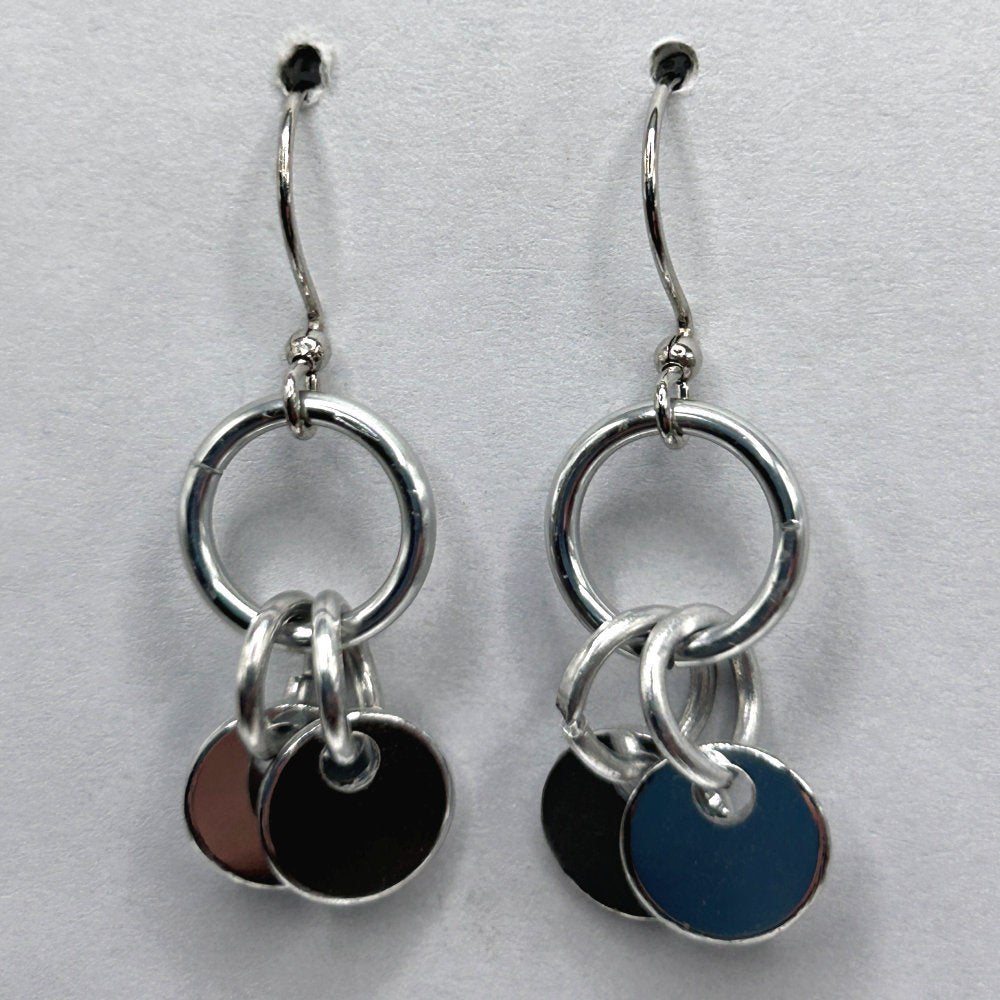 Double Mirror Tag Earrings